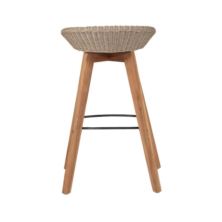 Bar Stools - Mahlia Outdoor Bar Stool Backless (Set Of 2) Mushroom 66cm