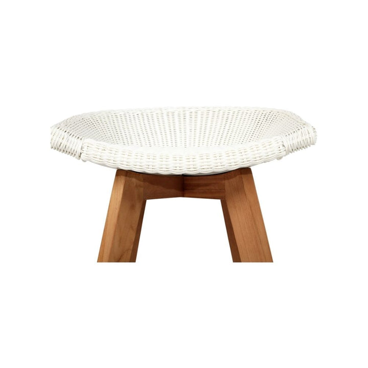 Bar Stools - Mahlia Outdoor Bar Stool Backless (Set Of 2) White 66cm