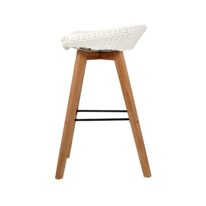Bar Stools - Mahlia Outdoor Bar Stool Backless (Set Of 2) White 66cm