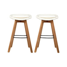 Load image into Gallery viewer, Bar Stools - Mahlia Outdoor Bar Stool Backless (Set Of 2) White 76cm
