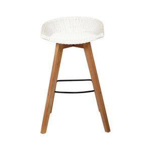 Bar Stools - Mahlia Outdoor Bar Stool Backless (Set Of 2) White 76cm