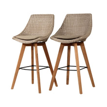 Load image into Gallery viewer, Bar Stools - Mahlia Outdoor Bar Stool (Set Of 2) Mushroom 66cm