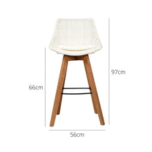 Load image into Gallery viewer, Bar Stools - Mahlia Outdoor Bar Stool (Set Of 2) White 66cm