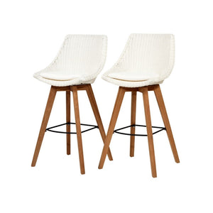 Bar Stools - Mahlia Outdoor Bar Stool (Set Of 2) White 66cm