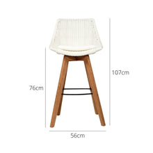 Load image into Gallery viewer, Bar Stools - Mahlia Outdoor Bar Stool (Set Of 2) White 76cm