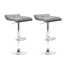 Load image into Gallery viewer, Bar Stools - Mia Set Of 2 Fabric Gas Lift Swivel Kitchen Bar Stool Grey