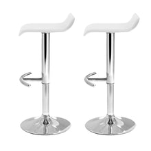 Load image into Gallery viewer, Bar Stools - Michelle Leather Bar Stool Swivel Backless (Set Of 2) White