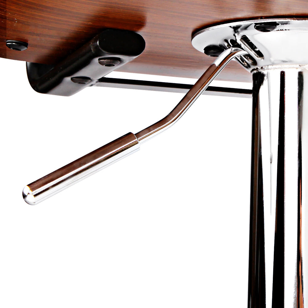 Bar Stools - Morgan Leather Bar Stool Wooden Swivel (Set Of 2) Black