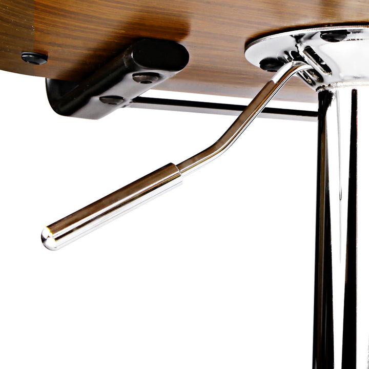 Bar Stools - Morgan Leather Bar Stool Wooden Swivel (Set Of 2) White