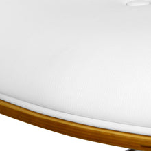 Load image into Gallery viewer, Bar Stools - Morgan Leather Bar Stool Wooden Swivel White