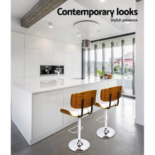 Load image into Gallery viewer, Bar Stools - Morgan Set Of 2 Wooden Gas Lift Kitchen Bar Stool White