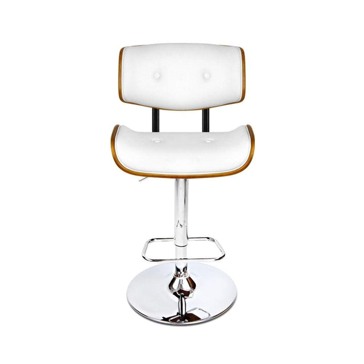 Bar Stools - Morgan Wooden Gas Lift Kitchen Bar Stool White