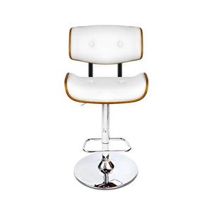 Bar Stools - Morgan Wooden Gas Lift Kitchen Bar Stool White