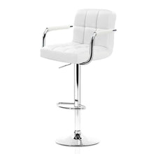 Load image into Gallery viewer, Bar Stools - Noa Set Of 2 Leather Gas Lift Swivel Kitchen Bar Stool White