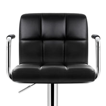Load image into Gallery viewer, Bar Stools - Noa Set Of 4 Leather Gas Lift Swivel Kitchen Bar Stool Black