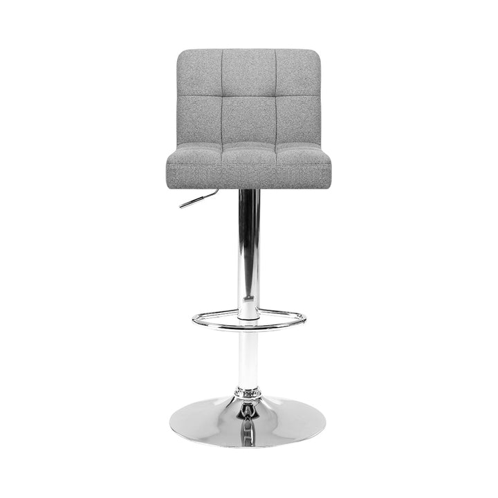 Bar Stools - Noel Fabric Bar Stool Swivel (Set Of 2) Grey