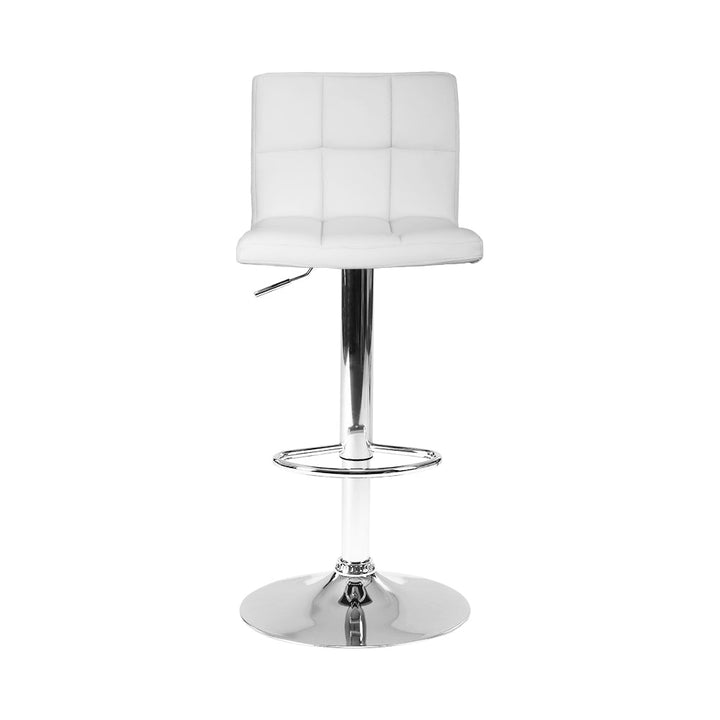 Bar Stools - Noel Leather Bar Stool Swivel (Set Of 2) White
