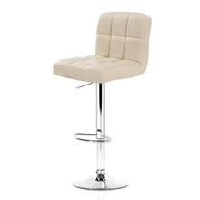 Load image into Gallery viewer, Bar Stools - Noel Set Of 4 Leather Gas Lift Swivel Kitchen Bar Stool Beige