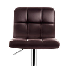 Load image into Gallery viewer, Bar Stools - Noel Set Of 4 Leather Gas Lift Swivel Kitchen Bar Stool Brown