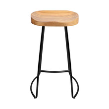 Load image into Gallery viewer, Bar Stools - Parker Industrial Bar Stool Wooden Backless (Set Of 2) Wood 65cm