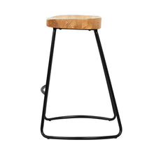 Load image into Gallery viewer, Bar Stools - Parker Industrial Bar Stool Wooden Backless (Set Of 2) Wood 65cm