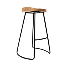 Load image into Gallery viewer, Bar Stools - Parker Industrial Bar Stool Wooden Backless (Set Of 2) Wood 65cm