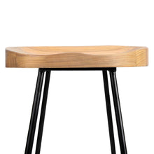 Load image into Gallery viewer, Bar Stools - Parker Industrial Bar Stool Wooden Backless (Set Of 2) Wood 65cm