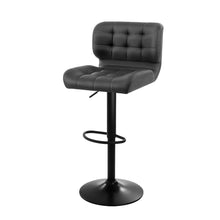 Load image into Gallery viewer, Bar Stools - Promus Set Of 2 Leather Gas Lift Kitchen Bar Stool Grey