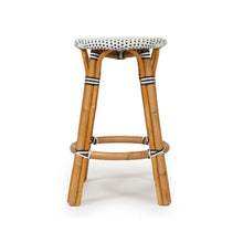 Load image into Gallery viewer, Bar Stools - Sorrento Rattan Bar Stool Backless Black 66cm
