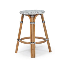 Load image into Gallery viewer, Bar Stools - Sorrento Rattan Bar Stool Backless Black 66cm