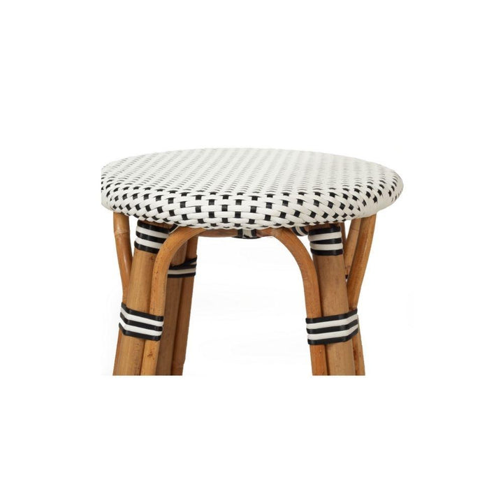 Bar Stools - Sorrento Rattan Bar Stool Backless Black 66cm