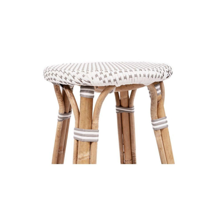 Bar Stools - Sorrento Rattan Bar Stool Backless Grey 66cm