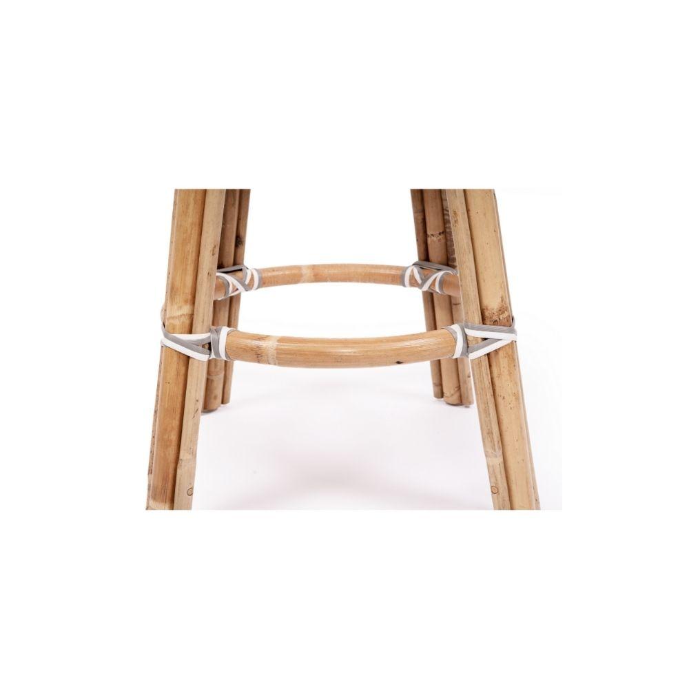 Bar Stools - Sorrento Rattan Bar Stool Backless Grey 66cm