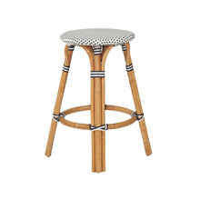 Load image into Gallery viewer, Bar Stools - Sorrento Rattan Bar Stool Backless Navy 66cm