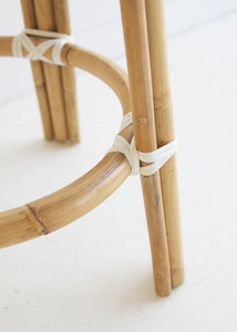 Bar Stools - Sorrento Rattan Bar Stool Backless White 66cm