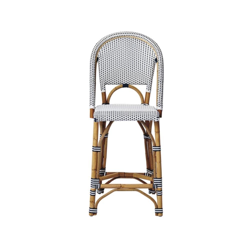 Bar Stools - Sorrento Rattan Bar Stool Navy 67cm