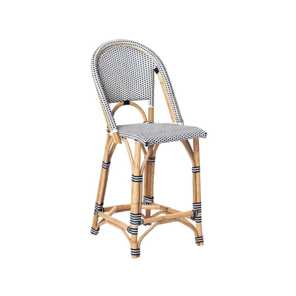Bar Stools - Sorrento Rattan Bar Stool Navy 67cm
