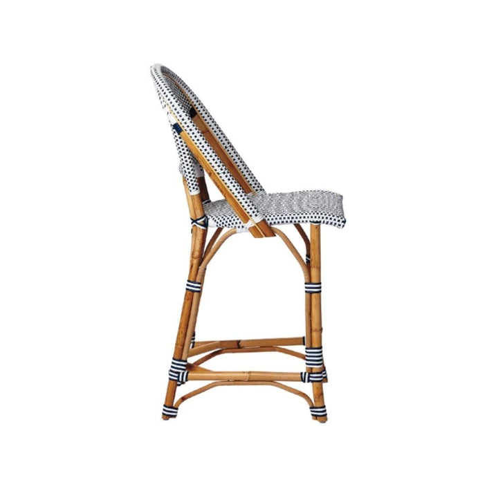 Bar Stools - Sorrento Rattan Bar Stool Navy 67cm