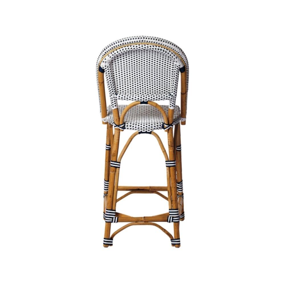 Bar Stools - Sorrento Rattan Bar Stool Navy 67cm