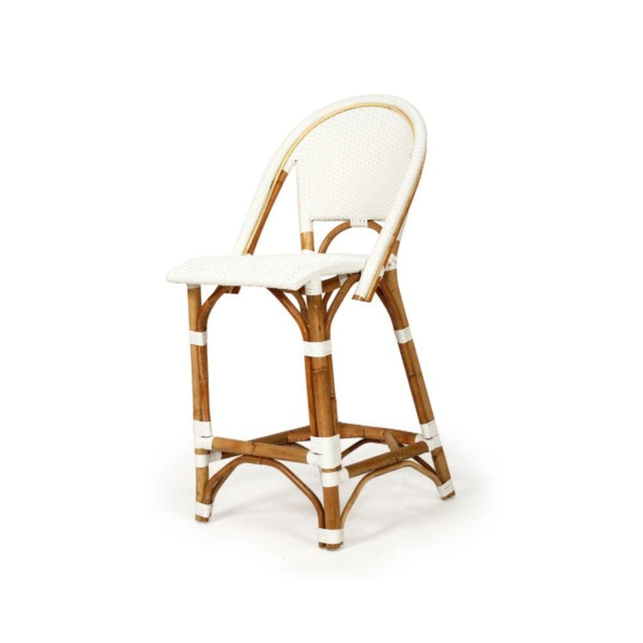 Bar Stools - Sorrento Rattan Bar Stool White 67cm