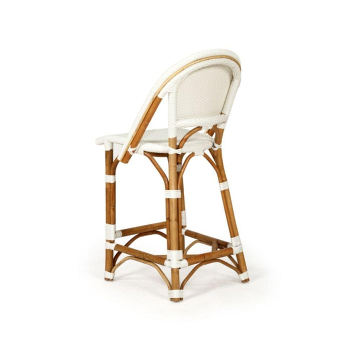 Bar Stools - Sorrento Rattan Bar Stool White 67cm