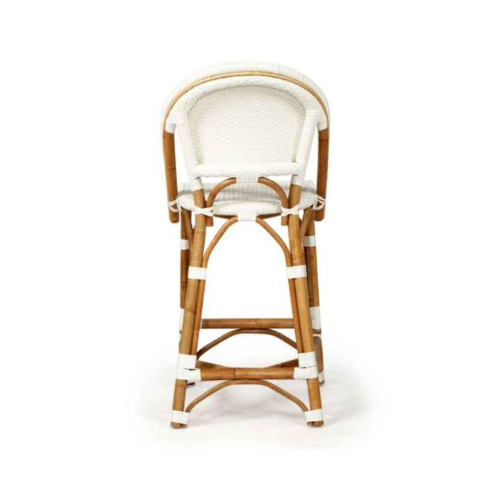 Bar Stools - Sorrento Rattan Bar Stool White 67cm