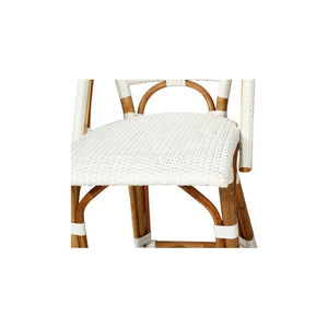 Bar Stools - Sorrento Rattan Bar Stool White 67cm