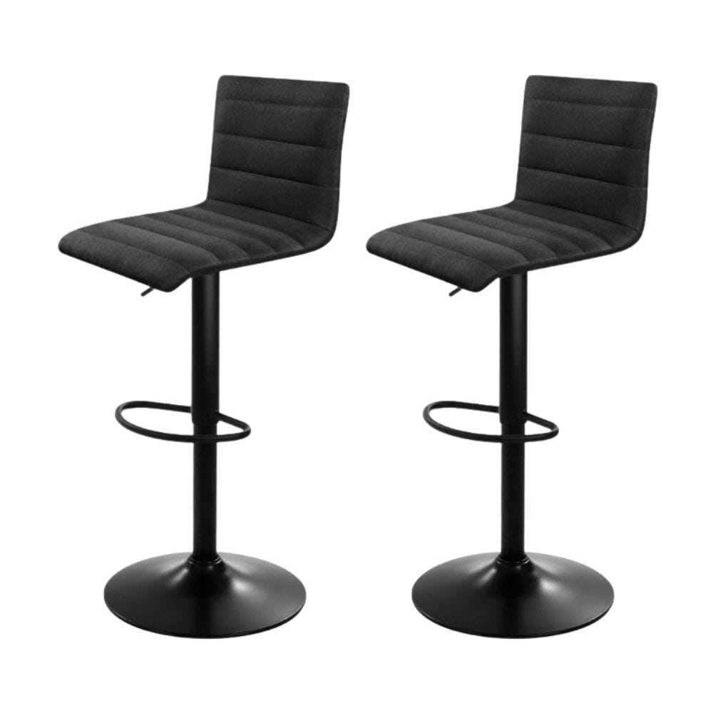 Black fabric bar stool deals