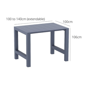 Outdoor Bar Table Sets - Chicago + Aero Outdoor Bar Set (5 Piece) Anthracite