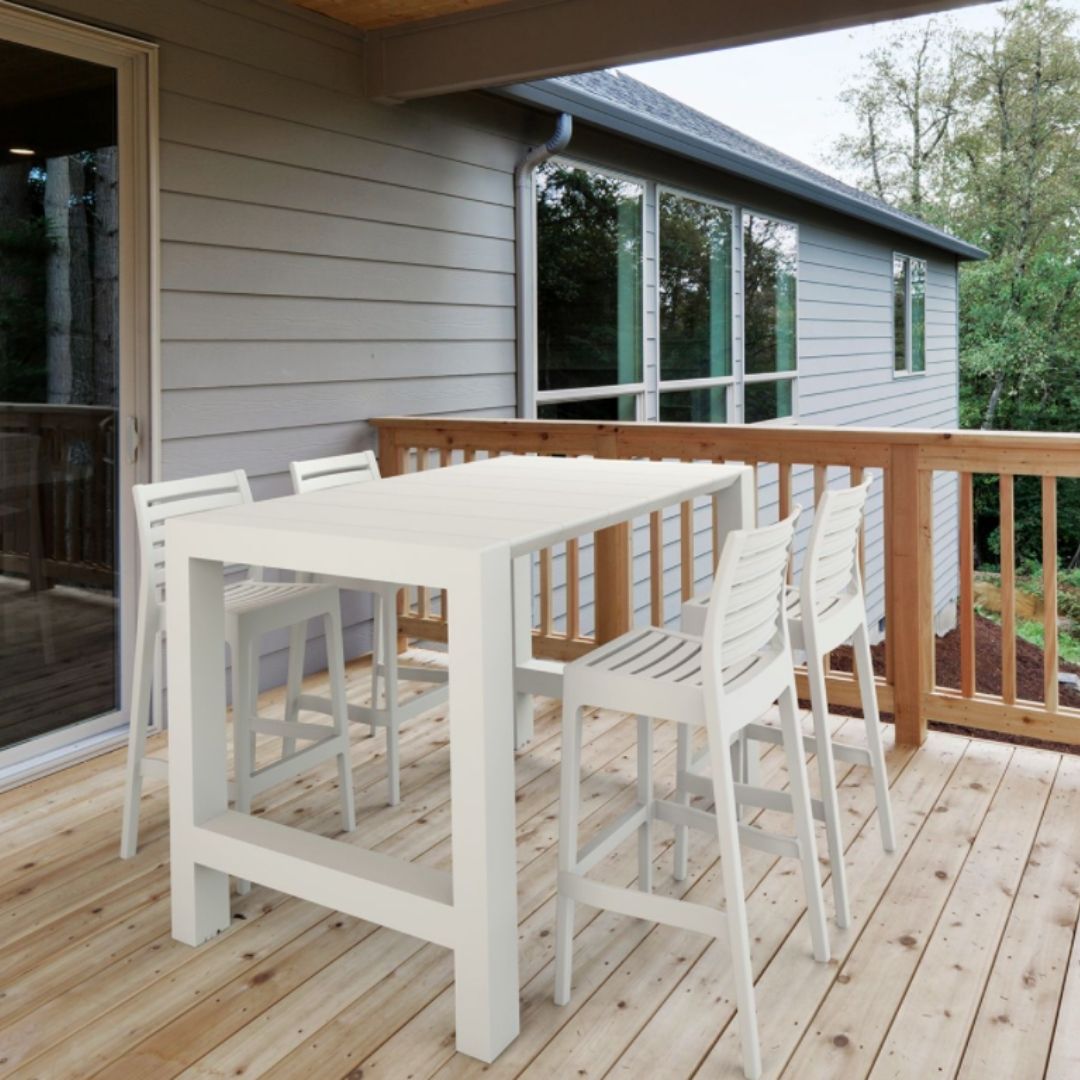 Bar Tables - Chicago Outdoor Bar Table White 106cm