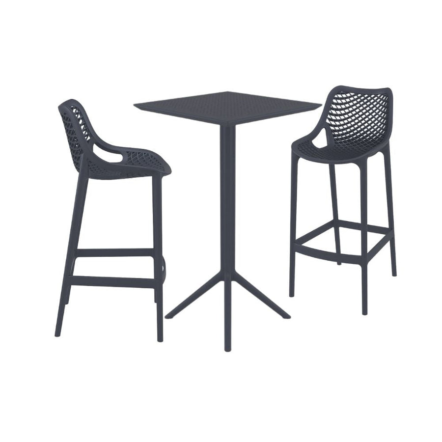 Bar Tables - Mika + Aero Outdoor Bar Set Anthracite 3 Piece