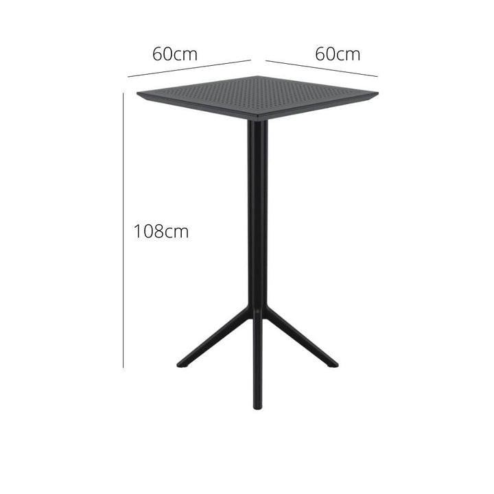 Bar Tables - Mika + Aero Outdoor Bar Set Black 3 Piece