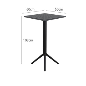 Bar Tables - Mika + Aero Outdoor Bar Set Black 3 Piece