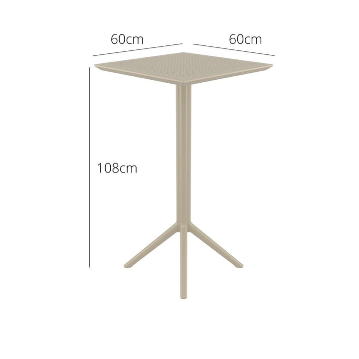 Bar Tables - Mika + Aero Outdoor Bar Set Taupe 3 Piece